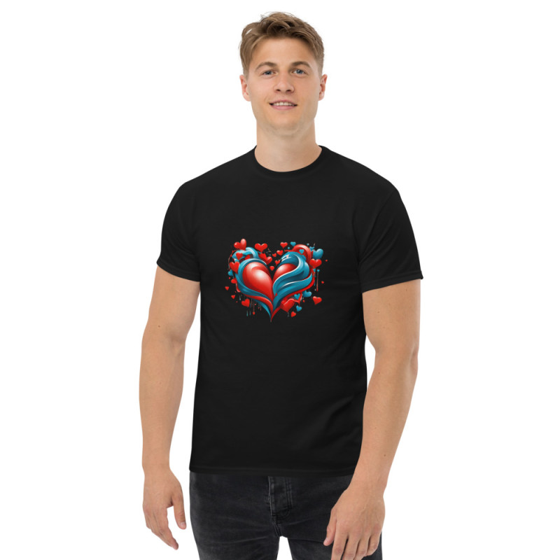 Camiseta clásica hombre corazón surrealista