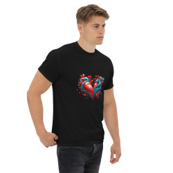 Men's classic tee surrealist colourful heart