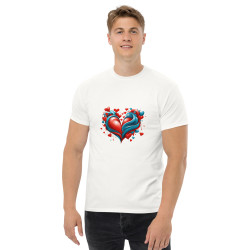 Camiseta clásica hombre corazón surrealista