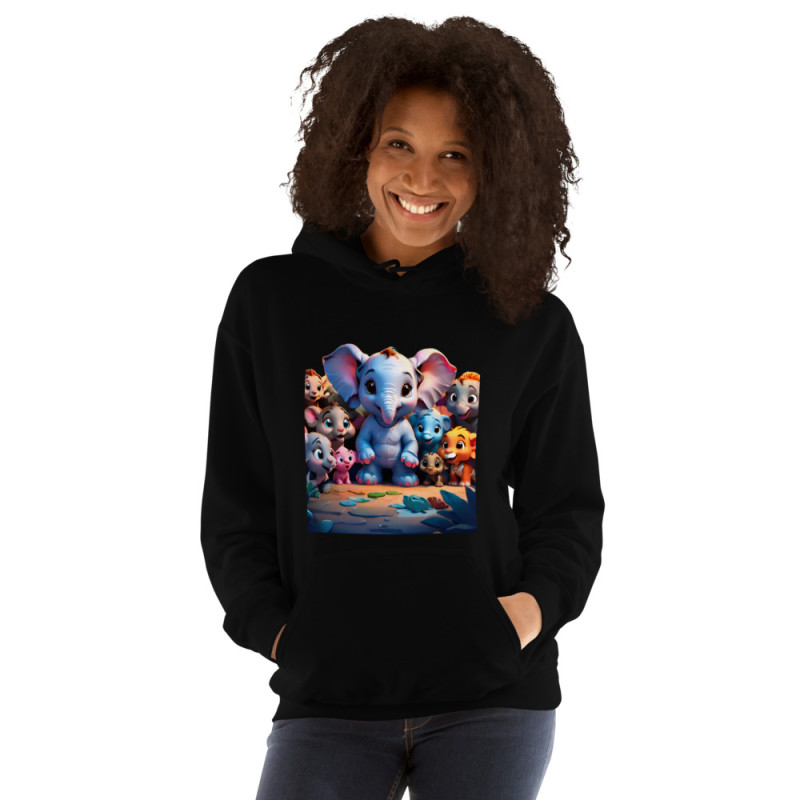 Unisex Hoodie smiling jungle animals