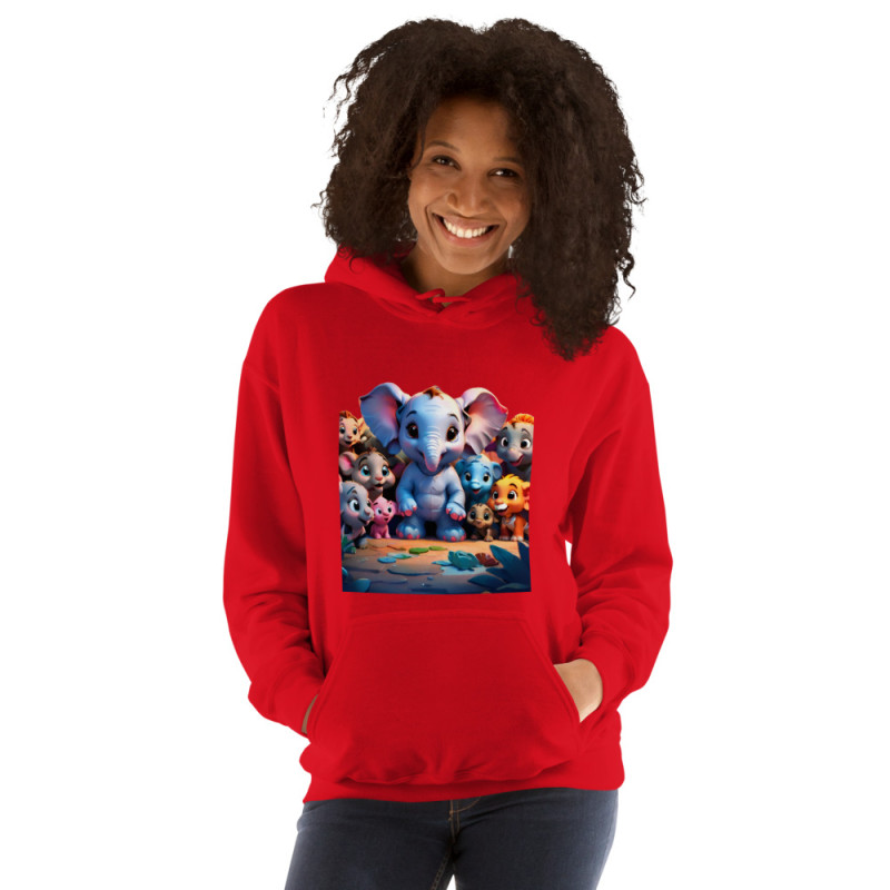 Unisex Hoodie smiling jungle animals