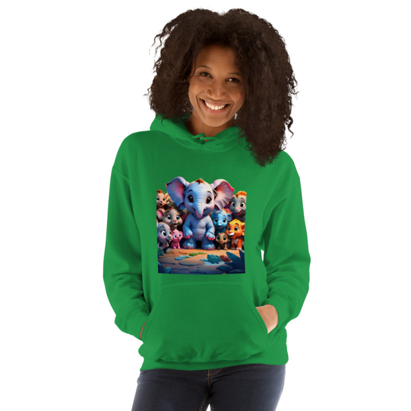 Unisex Hoodie smiling jungle animals