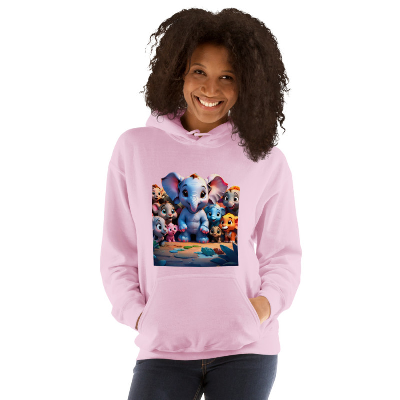 Unisex Hoodie smiling jungle animals