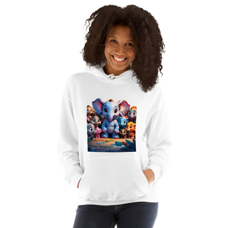 Unisex Hoodie smiling jungle animals