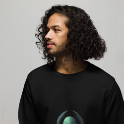 Unisex organic sweatshirt green alien