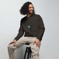 Unisex organic sweatshirt green alien