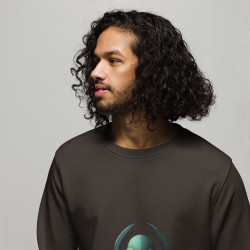 Unisex organic sweatshirt green alien