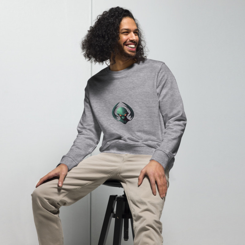 Unisex organic sweatshirt green alien