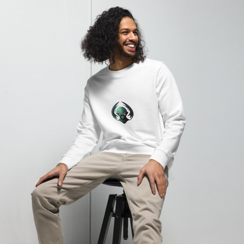 Unisex organic sweatshirt green alien