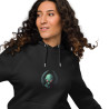 Unisex eco raglan hoodie green alien