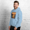 Unisex Hoodie boat on a lake in pointillist style