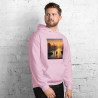 Unisex Hoodie boat on a lake in pointillist style