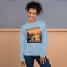 Unisex Sweatshirt boat on a lake pointillist style