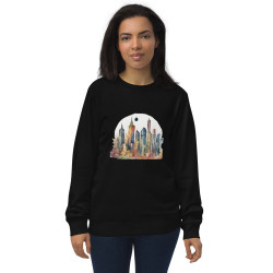 Unisex organic sweatshirt surrealist city