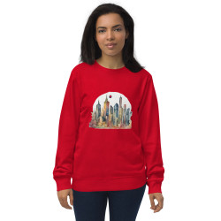 Unisex organic sweatshirt surrealist city