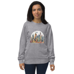 Unisex organic sweatshirt surrealist city