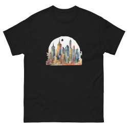 Camiseta clásica hombre ciudad surrealista