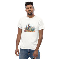 Camiseta clásica hombre ciudad surrealista