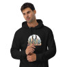 Unisex eco raglan hoodie surrealist city