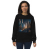 Unisex organic sweatshirt city train futurist