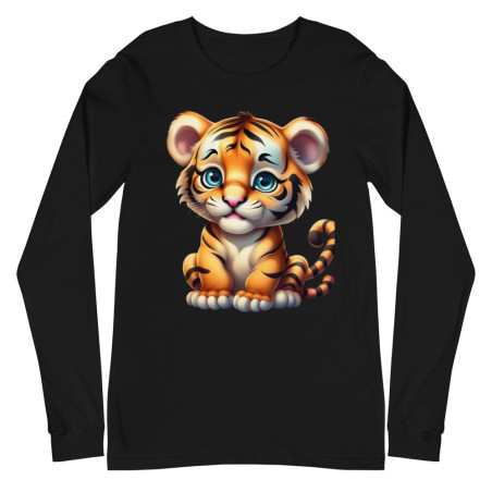 Camiseta unisex manga larga cachorro de tigre