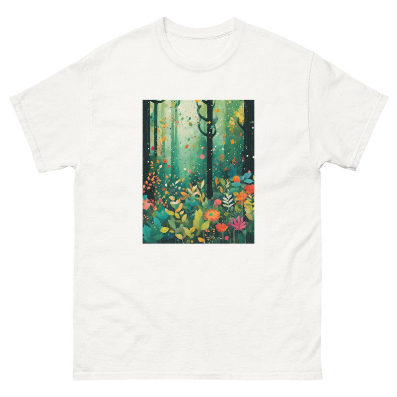 Camiseta de hombre bosque florido