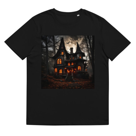 Unisex organic cotton t-shirt enchanted Halloween house