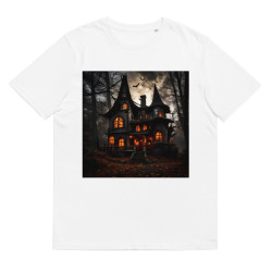 Unisex organic cotton t-shirt enchanted Halloween house