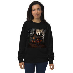 Unisex organic sweatshirt enchanted Halloween house