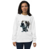 Unisex organic sweatshirt big-headed dog