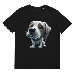 Unisex organic cotton t-shirt big-headed dog