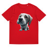 Unisex organic cotton t-shirt big-headed dog