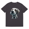 Unisex organic cotton t-shirt big-headed dog