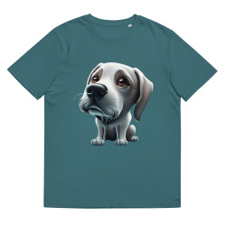 Unisex organic cotton t-shirt big-headed dog