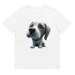 Unisex organic cotton t-shirt big-headed dog