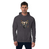 Unisex eco raglan hoodie elephant with butterflies