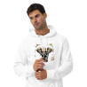 Unisex eco raglan hoodie elephant with butterflies