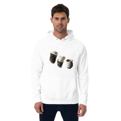 Unisex eco raglan hoodie Coffee cups turned constellations