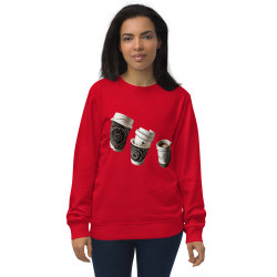 Unisex organic sweatshirt Coffee cups turned constellations