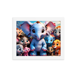 Framed poster smiling jungle animals