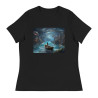 Women's Relaxed T-Shirt girl in a boat surrealist outer world