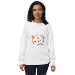 Unisex organic sweatshirt surrealist galaxy with stars and planets