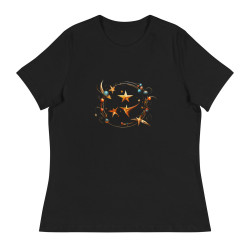 Women's Relaxed T-Shirt surrealist galaxy with stars and planets