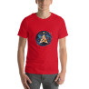 Unisex t-shirt surrealist triangle with stars