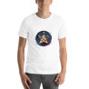 Unisex t-shirt surrealist triangle with stars