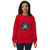 Unisex organic sweatshirt surrealist triangle with stars