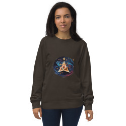 Unisex organic sweatshirt surrealist triangle with stars