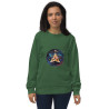 Unisex organic sweatshirt surrealist triangle with stars