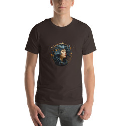 Unisex t-shirt surrealist woman with stars