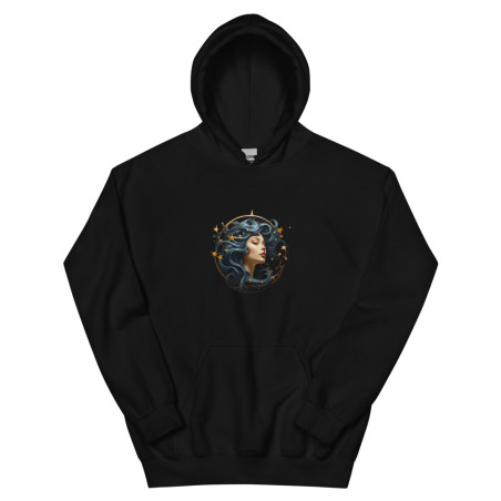 Unisex Hoodie surrealist woman with stars